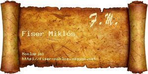 Fiser Miklós névjegykártya