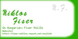 miklos fiser business card